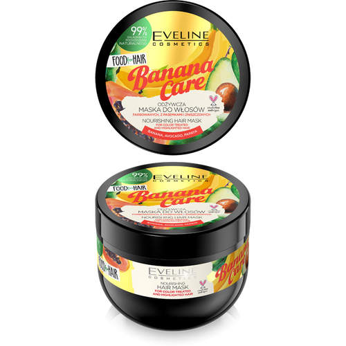 Eveline Food for Hair Bananowa Maska do Włosów Nawilżająca Ochrona Koloru 500ml