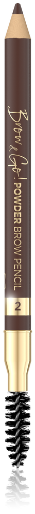 Brow&Go Powder Precision Powder Eyebrow Pencil No. 2 Medium Brown 1 Piece