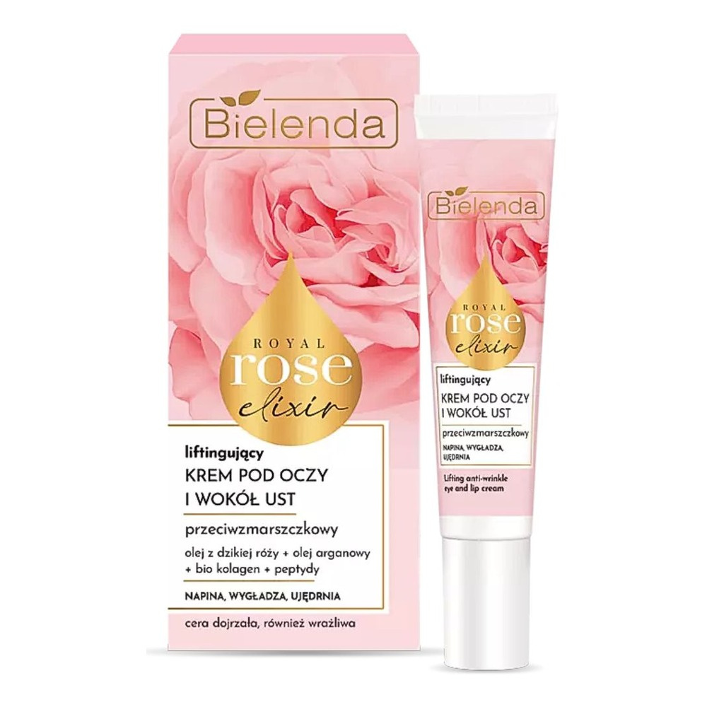 Bielenda Royal Rose Elixir Anti-Wrinkle Lifting Cream under Eyes and around Lips for Mature and Sensitive Skin 15ml
