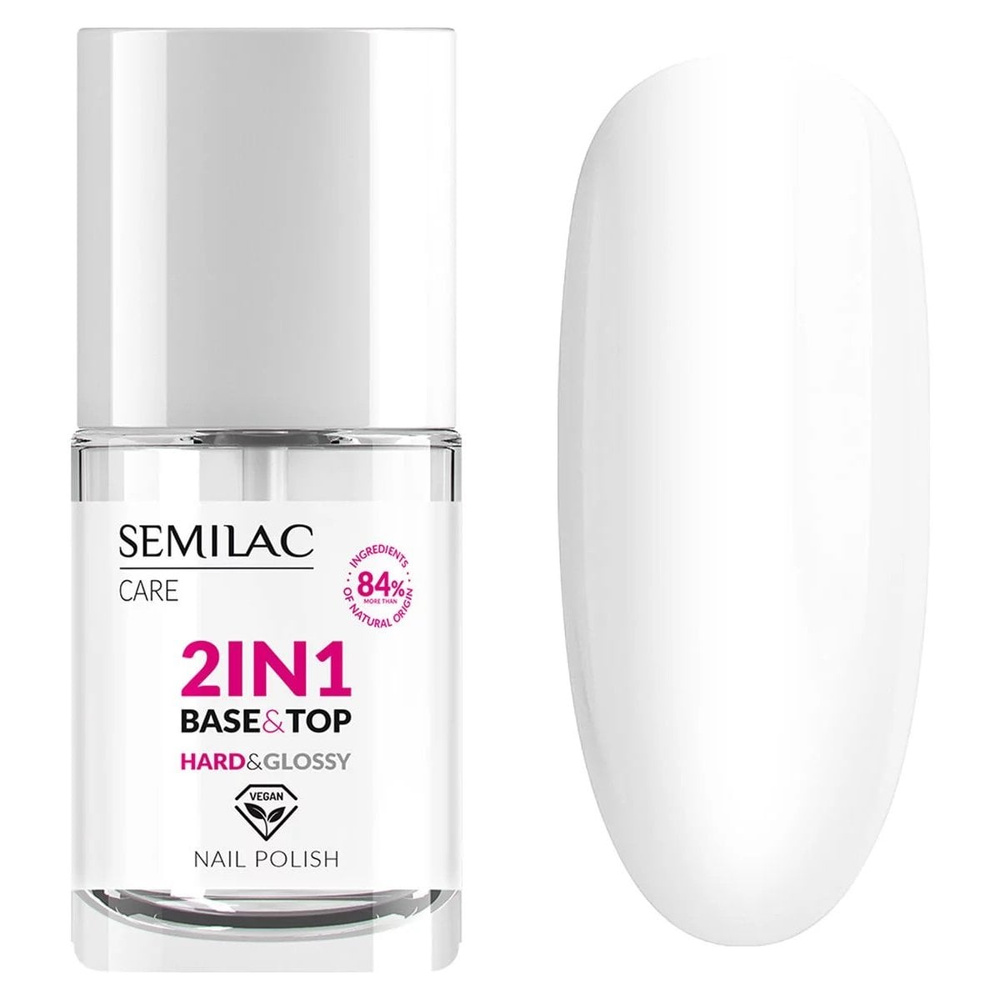 Semilac 2in1 Base & Top Coat Baza & Top Coat Hard & Glossy 7ml