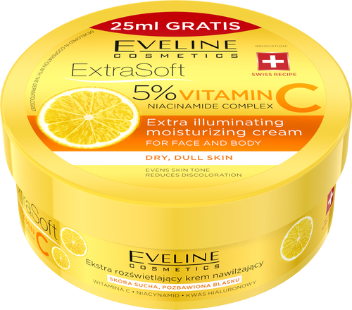 Eveline Extra Soft 5% Vitamin C Niacinamide Complex for Dry and Dull Skin 200ml