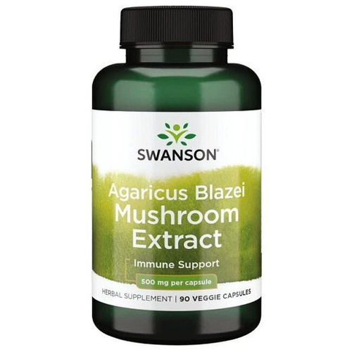 Swanson Agaricus Blazei Mushroom Extract 500mg Wspiera Odporność 90 Kapsułek