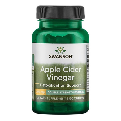 Swanson Apple Cider Vinegar 200mg Double-Strength 120 Tablets