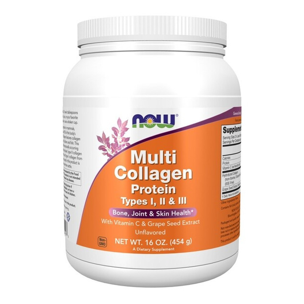 Now Foods Multi Collagen Protein Multi-Component Collagen Protein I II and III 454g