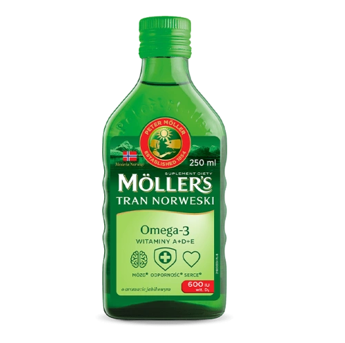 Mollers Norwegian Cod Liver Oil with Apple Flavor 250ml
