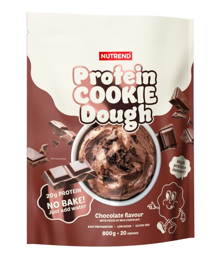Nutrend Protein Cookie Dough Czekoladowa Wysokobiałkowa Mieszanka Deserowa dla Entuzjastów Fitnessu 800g