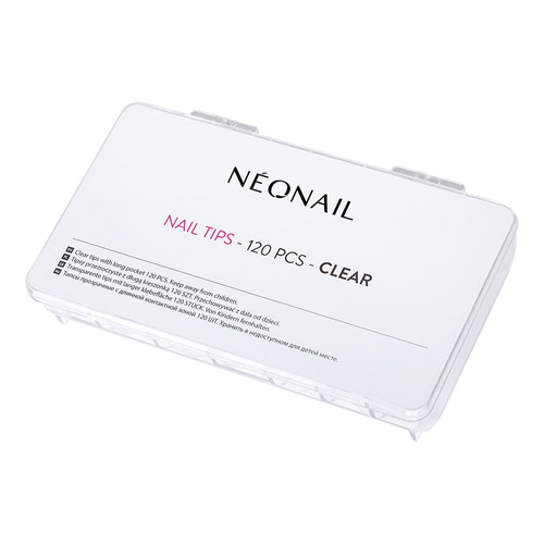 NeoNail Transparent Nail Tips with Long Pocket 120 Pieces