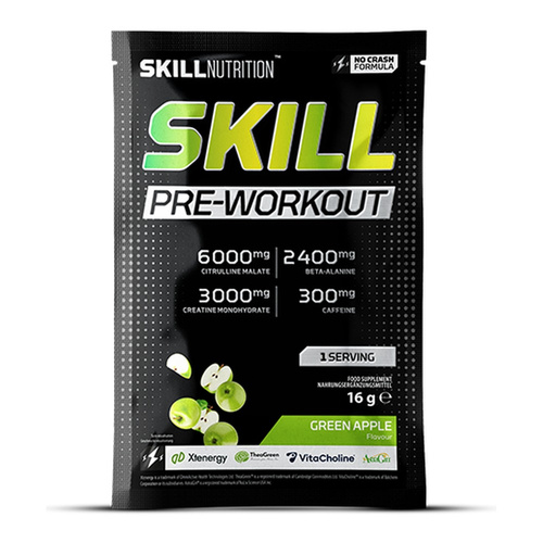 Skill Nutrition Skill Pre-Workout Green Apple for Energy and Focus 16g