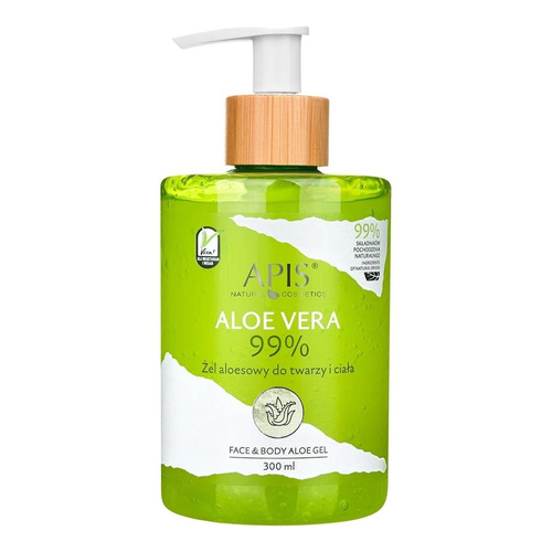 Apis 99% Aloe Vera Natural Multifunctional Aloe Gel for Face and Body for All Skin Types 300ml