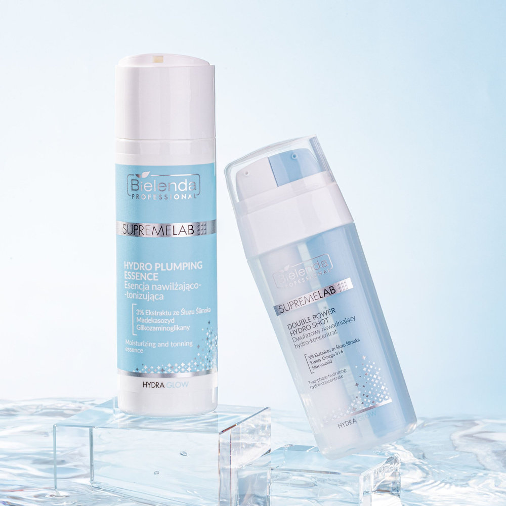 Bielenda Professional Supremelab Hydra Glow Toning and Moisturizing Essence with Snail Slime Extract for Dry and Dehydrated Skin 200ml