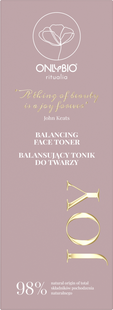 OnlyBio Ritualia Joy Balancing Face Tonic with White Tea and Damask Rose Hydrolates 150ml