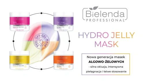Bielenda Professional Hydro Jelly Przeciwzmarszczkowa Maska Algowo-Żelowa z Peptydami i Śluzem Ślimaka 190g
