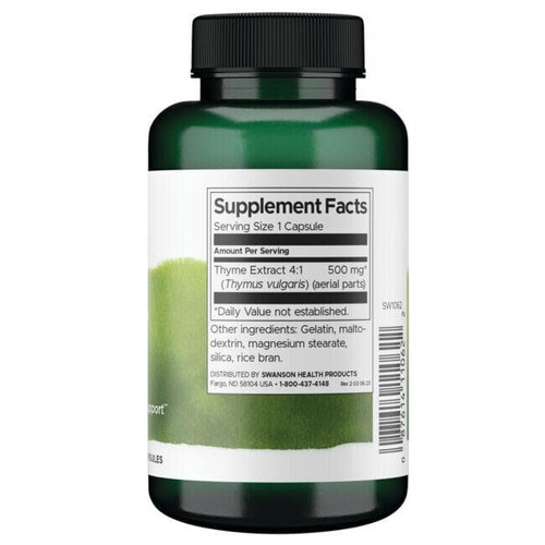 Swanson Thyme Leaf 500mg 120 Capsules