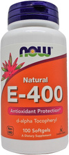 Now Foods Vitamin E-400 Natural Supports Immune System 100 Softgels