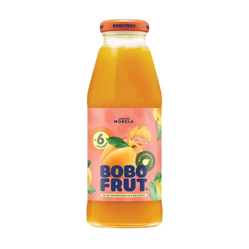 Bobo Frut Fruit Nectar Apple Apricot for Babies after 6 Months of Life 300ml Best Before 30.09.26