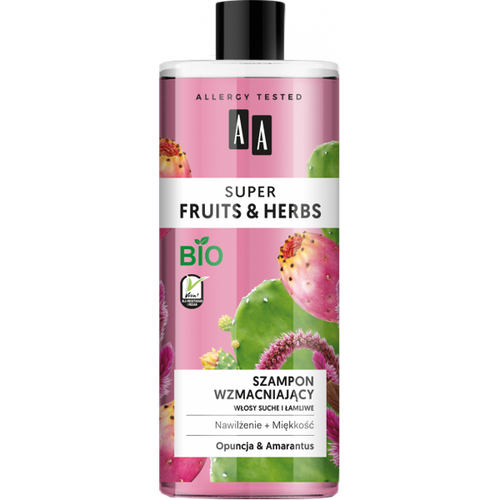 AA Super Fruits & Herbs Moisturizing Strengthening Shampoo for Dry and Brittle Hair with Opuntia and Amaranth 500ml