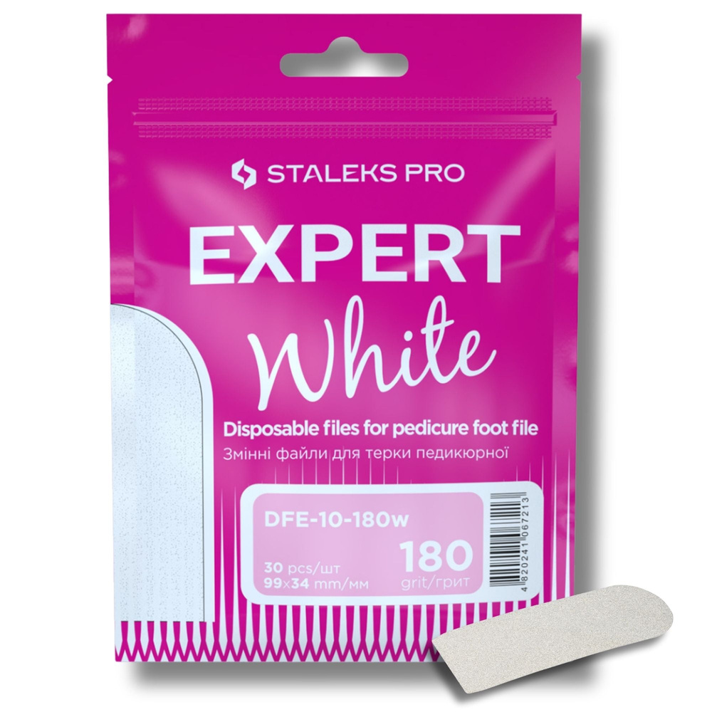 Staleks Pro Expert Wymienne Pilniki Białe do Tarki do Pedicure EXPERT 10 30 Sztuk
