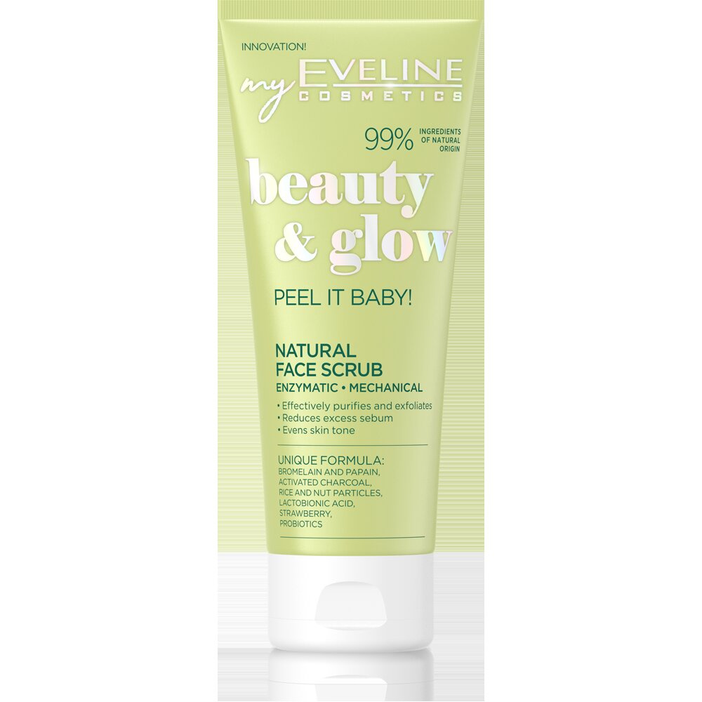 Eveline Beauty & Glow Peel It Baby! Natural 2in1 Enzymatic and Mechanical Peeling for All Skin Types 75ml