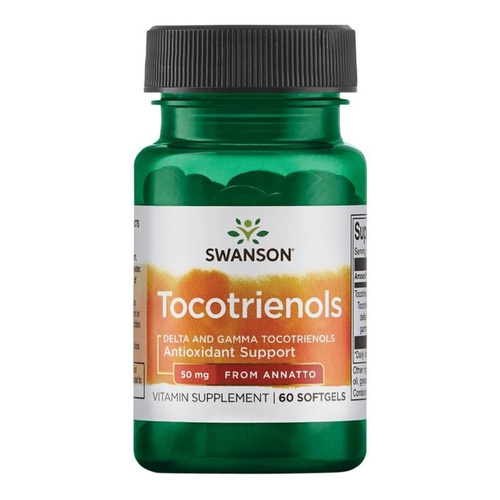Swanson Tocotrienols 50 mg Wspomaga Obniżenie Złego Cholesterolu we Krwi 60 Kapsułek