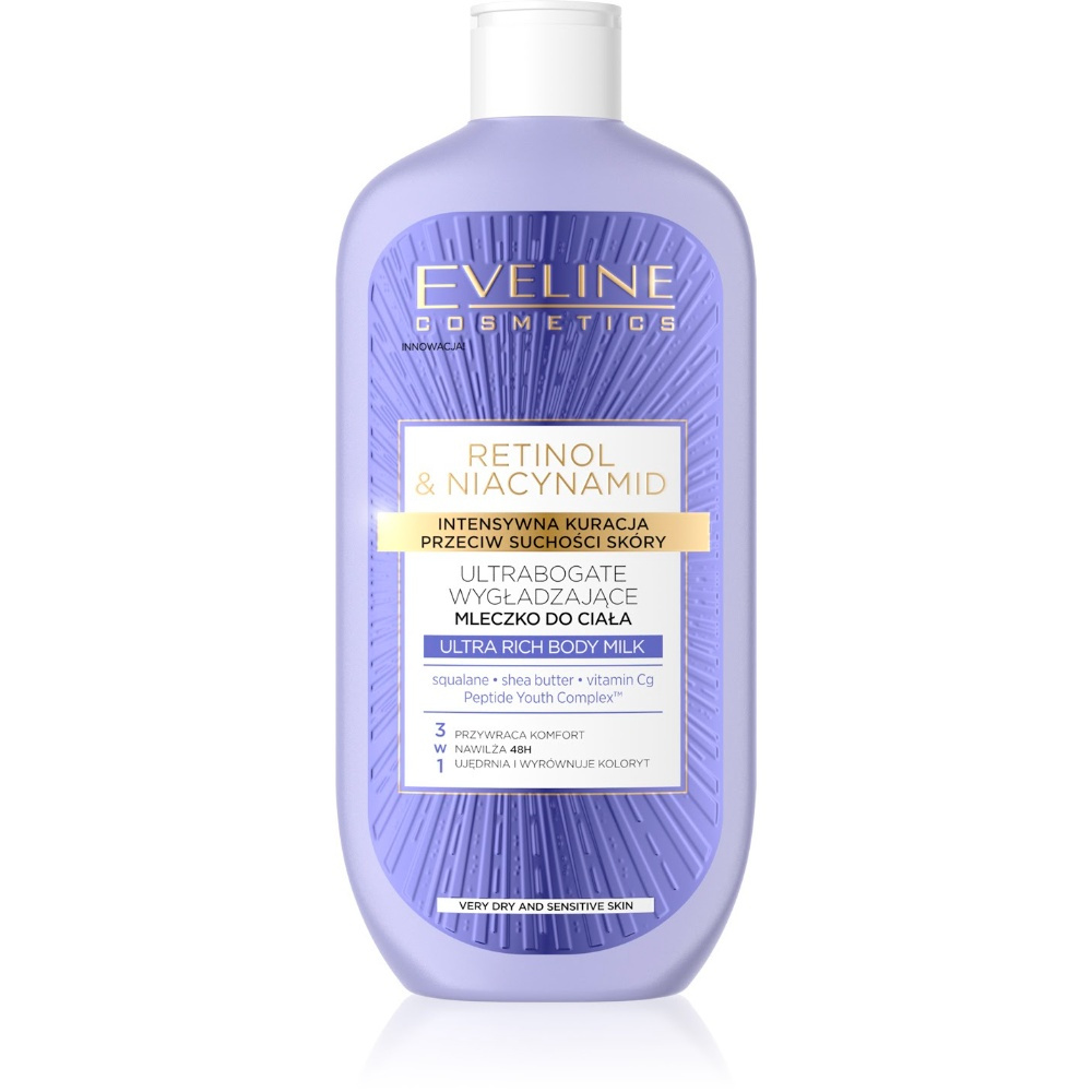 Eveline Retinol & Niacinamide mleczko do ciała intensywna kuracja przeciw suchości 350 ml