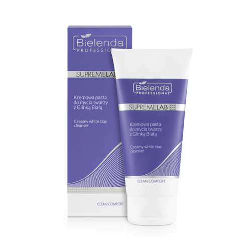 Bielenda SupremeLab Clean Comfort Creamy Face Washing Paste with White Clay for All Skin Types 150g