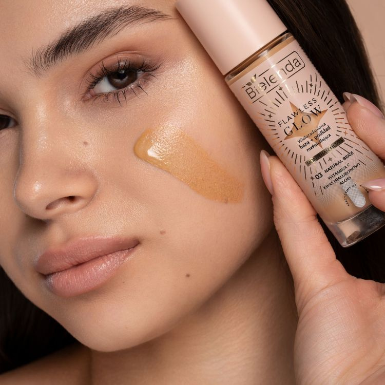 Bielenda Flawless Glow Multi Purpose Illuminating Base and Foundation 03 Natural Beige 30ml