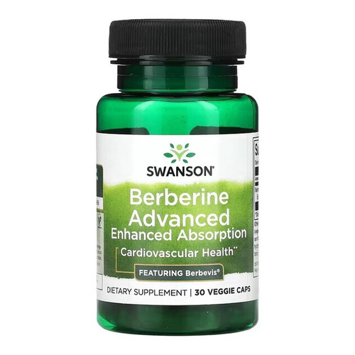 Swanson Berberine Advanced Enhanced Absorption Supports Metabolism and Heart 30 Capsules