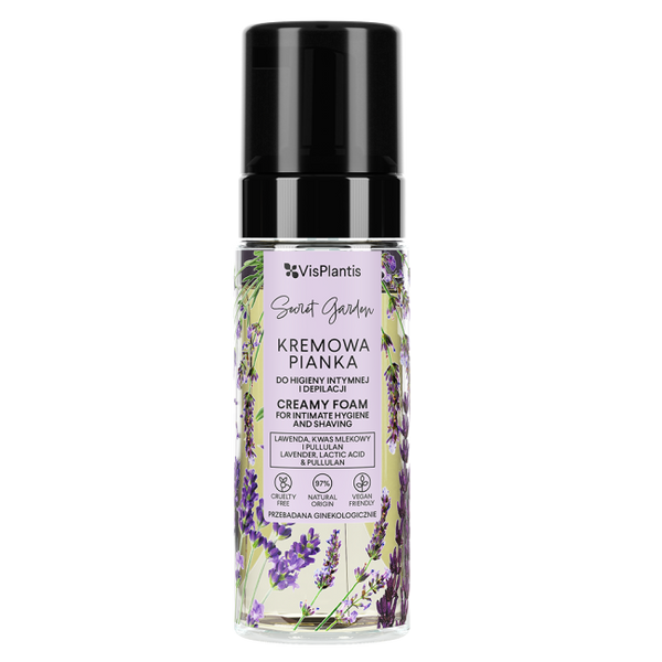 Vis Plantis Secret Garden Lawenda i Kwas Mlekowy Pianka do Higieny Intymnej dla Skóry Wrażliwej 170ml Best Before 18.01.26