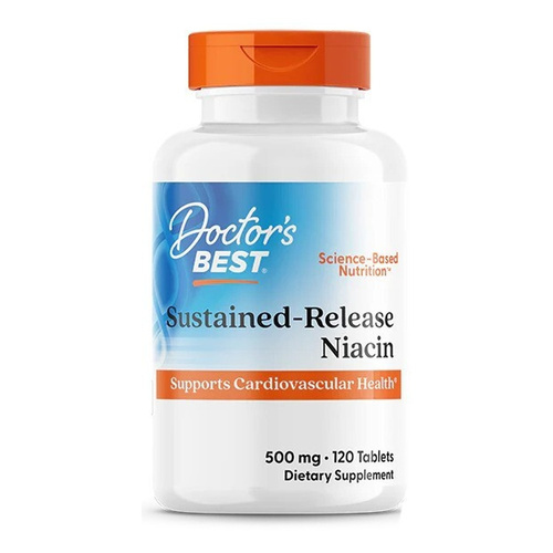 Doctor's Best Sustained - Release Niacin, 500mg Tablets 120 tablets