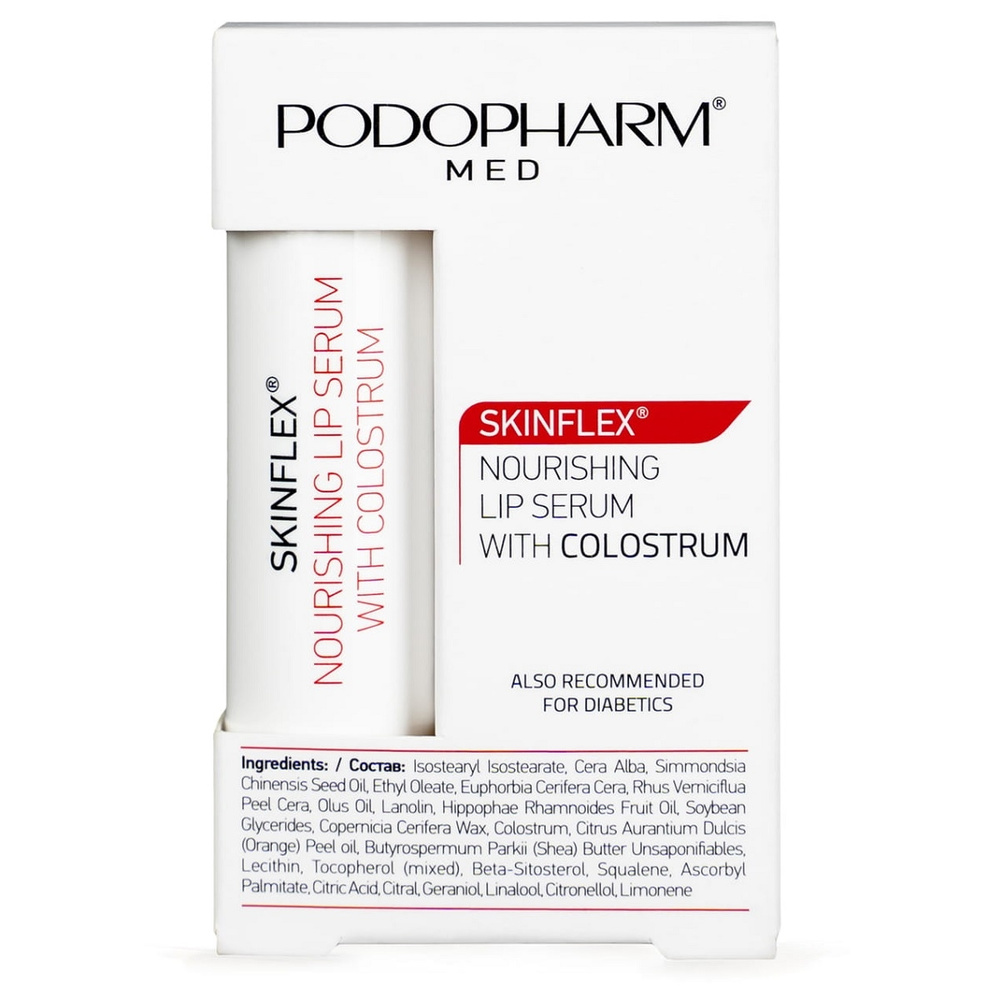 Podopharm Med Skinflex Odżywcze Serum Regeneracyjne do Ust z Colostrum 4.9g