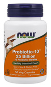 Now Foods Probiotic-10 25 Billion Probiotic Bacteria for Digestive & Immunity Support 50 Capsules
