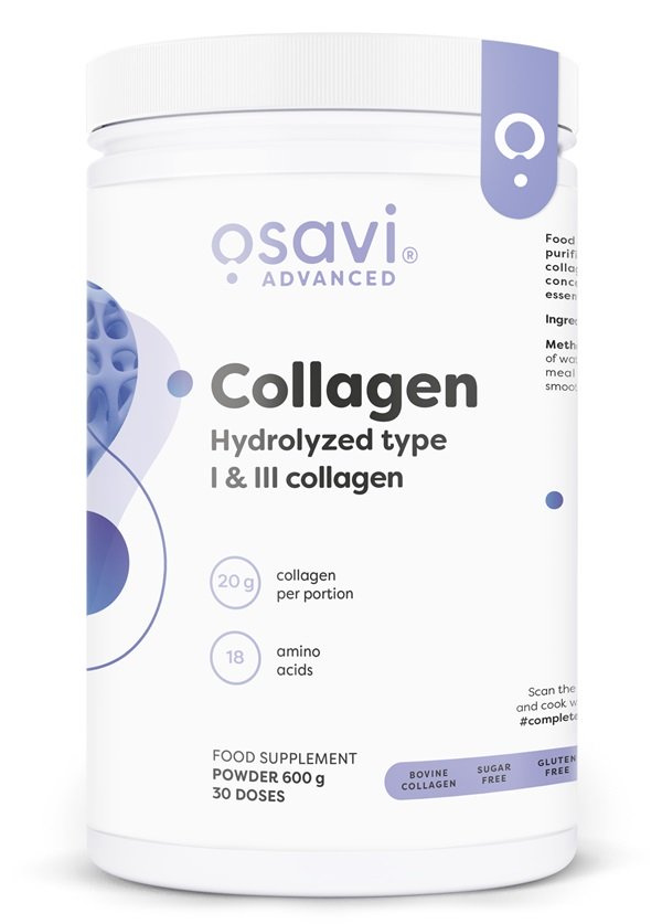 Osavi Collagen Peptides Hydrolyzed Type 1 and 3 for Skin and Joints 600g