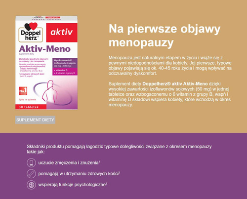 Doppelherz Aktiv-Meno for Women in Menopause and After Menopause 60 Tablets