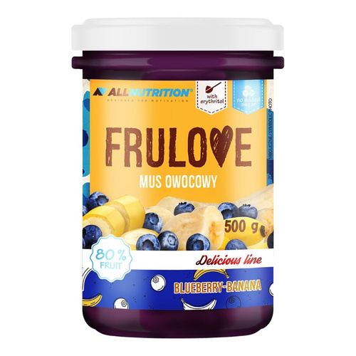 Allnutrition Frulove Mousse Borówka Banan Mus Owocowy Bez Cukru 500g