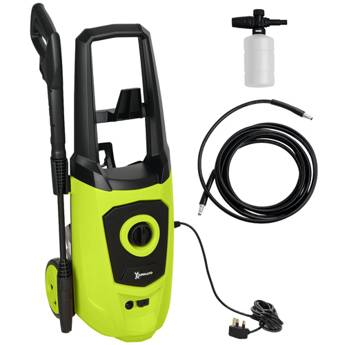 DURHAND 1800W High Pressure Washer, 150 Bar Pressure, 510 L/h Flow, High-Performance Portable Power Jet Wash Cleaner Green