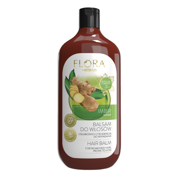 Flora by EcosLab Imbir Balsam do Włosów Osłabionych z Tendencją do Wypadania 500ml Best Before 22.09.25
