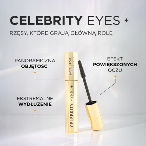 Eveline Celebrity Eyes tusz do rzęs wydłużająco-pogrubiający 7 ml