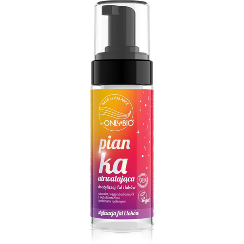 OnlyBio Hair in Balance Utrwalająca Pianka do Stylizacji Fal i Loków z Ekstraktem z Lnu Vegan 150ml