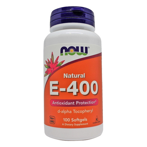 Now Foods Vitamin E-400 Natural Supports Immune System 100 Softgels