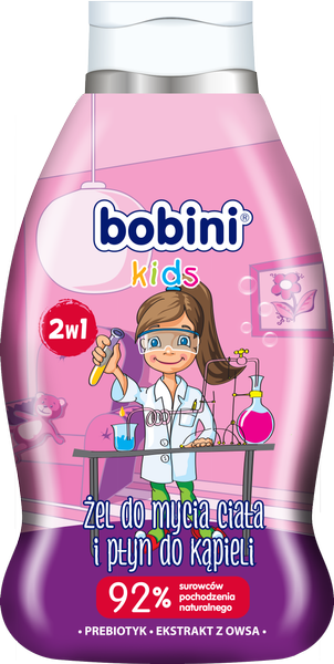 BOBINI płyn do kąpieli i mycia ciała 2w1 1 Mały Naukowiec 660ml