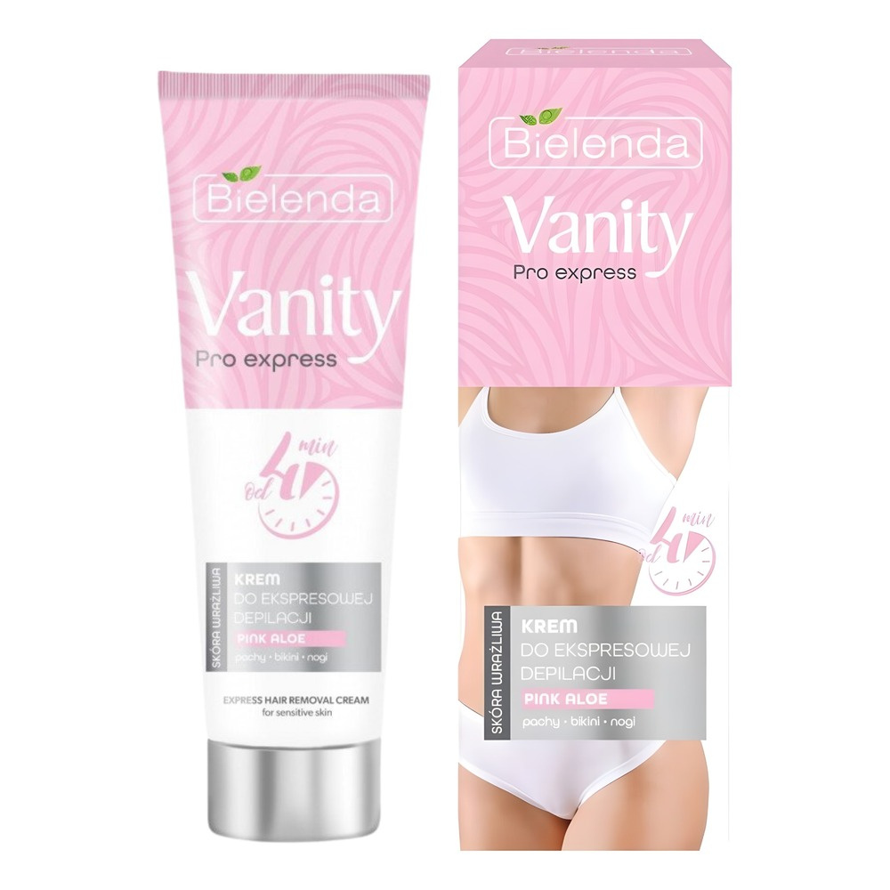 Bielenda Vanity Pro Krem do Ekspresowej Depilacji dla Skóry Wrażliwej Pink Aloe 75ml