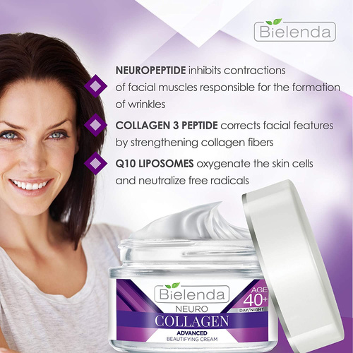 Bielenda Neuro Collagen Nawilżający Krem Koncentrat do Twarzy 40+ na Dzień i na Noc 50ml