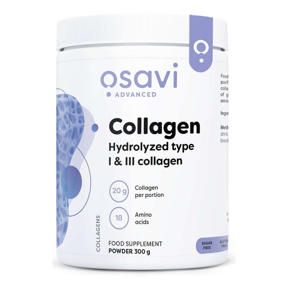 Osavi Collagen Peptides Hydrolyzed Type 1 & 3 for Muscles and Bones 300g