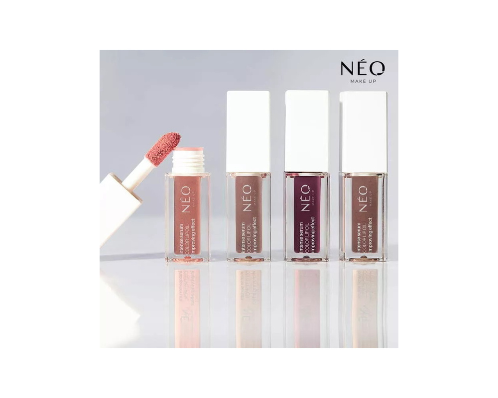 Neo Makeup Intense Serum Lip Oil with Color No. 03 Fresh Peach 4.5ml