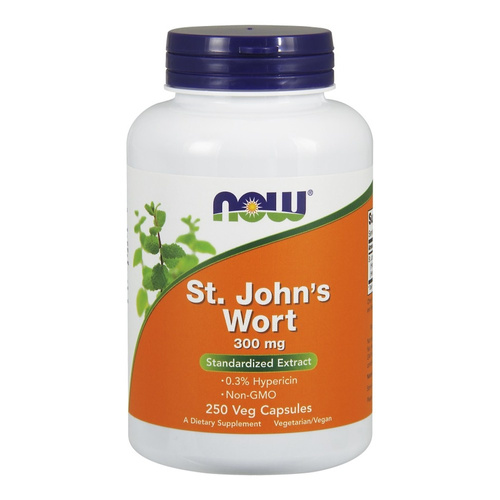 Now Foods St. John's Wort 300mg Supports Urinary and Digestive System Soothes Nervous Tension 250 Vcapsules