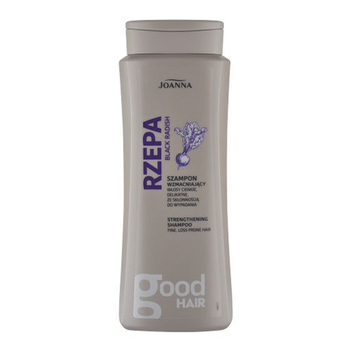 Joanna Black Radish Strengthening Shampoo for Thin and Delicate Hair Prone to Hair Loss 400ml