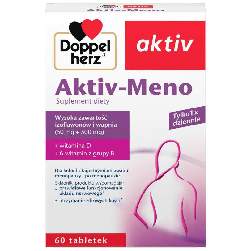 Doppelherz Aktiv-Meno dla Kobiet w Okresie Menopauzy i po Menopauzie 60 Tabletek