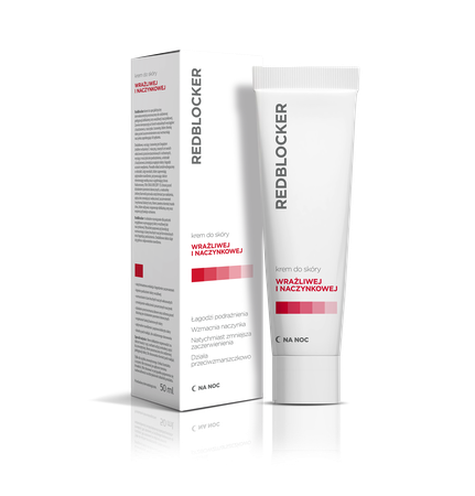 REDBLOCKER Krem do skóry naczynkowej na noc 50ml