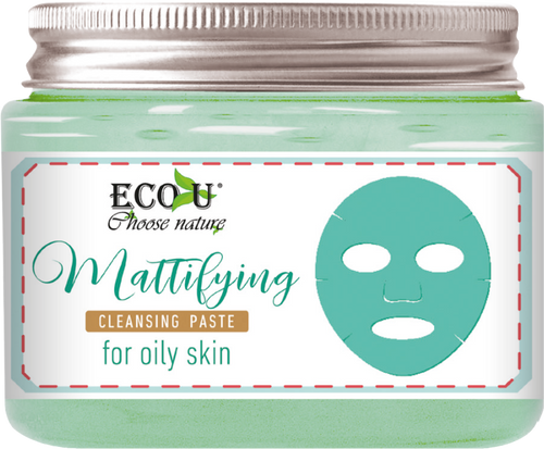 EcoU Matująco-Oczyszczająca Pasta do Tłustej Cery Zielona Glinka 150ml