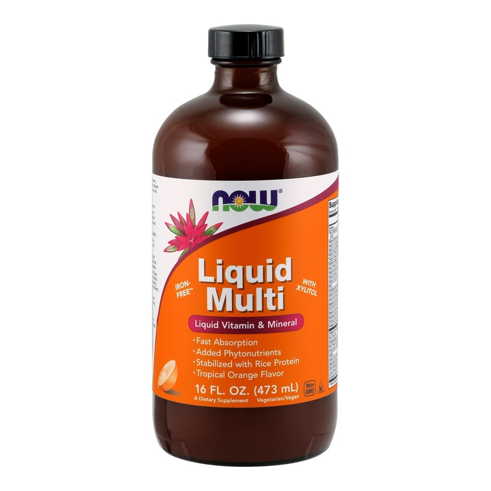 Liquid Multi, Tropical Orange (Iron Free) - 473 ml.